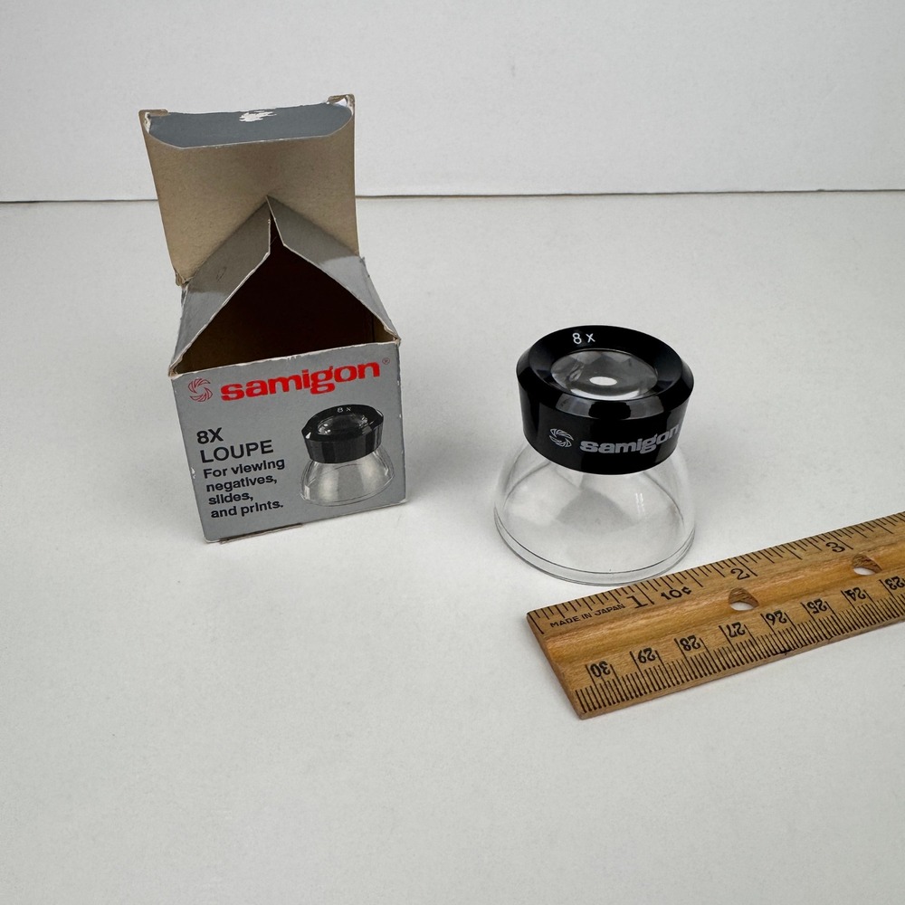 Vtg Samigon 8x Magnify Loupe View Negatives Slides Prints Photo w Orig‎ Box